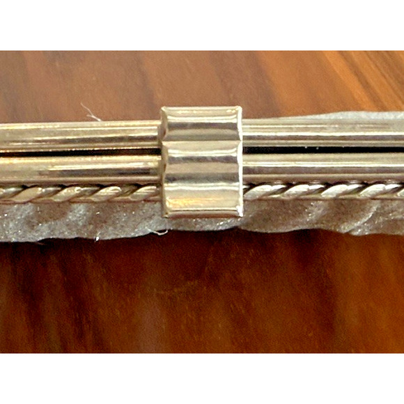 Vintage Harry Levine HL USA Silver Evening Clutch Bag Clasp with Chain 60's - Picture 5 of 14